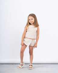 Girl knit striped tank top