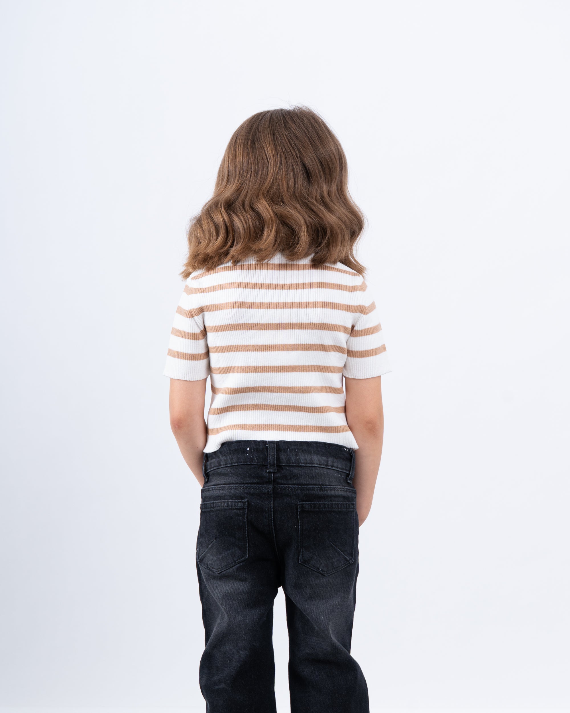 Girl knit striped top