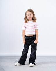 Girl knit striped top