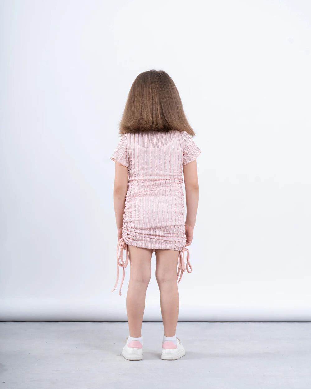 Girls’ Ribbed Ruched Dress - Venti