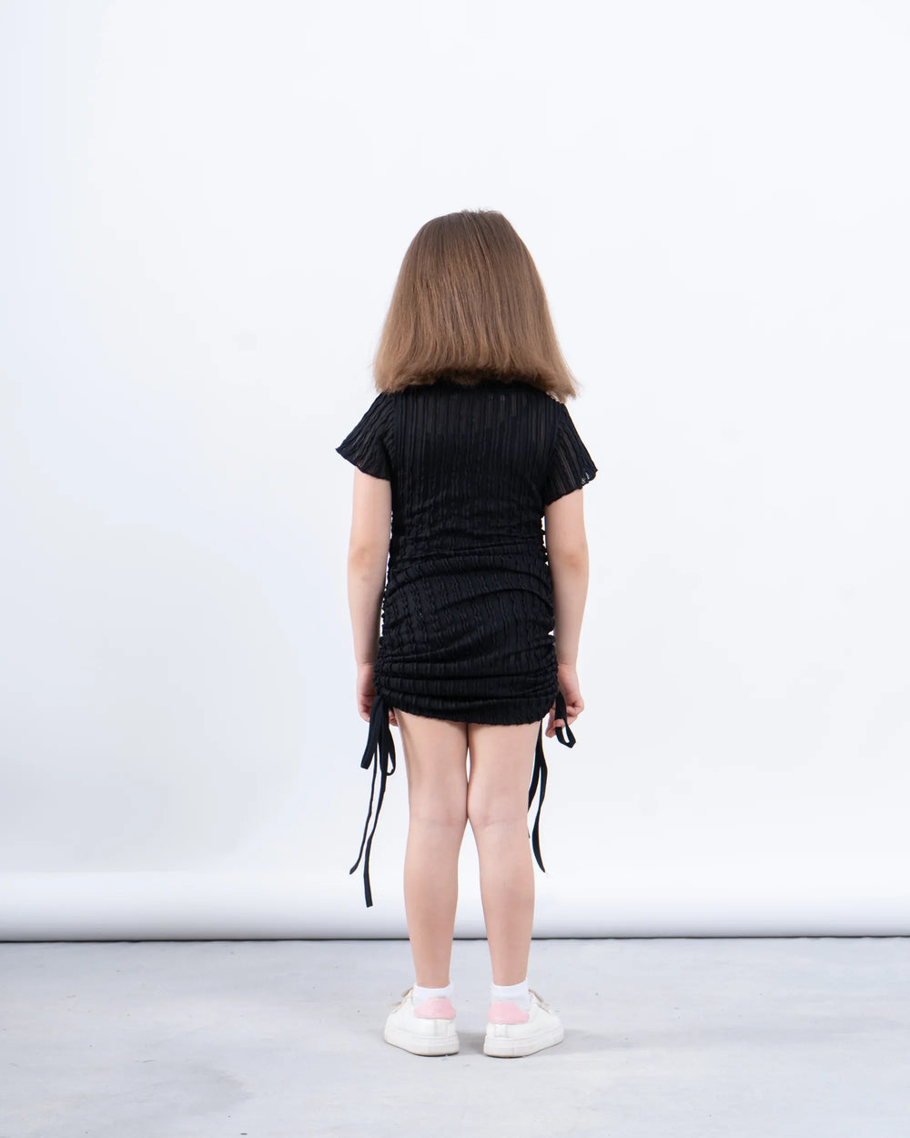 Girls’ Ribbed Ruched Dress - Venti