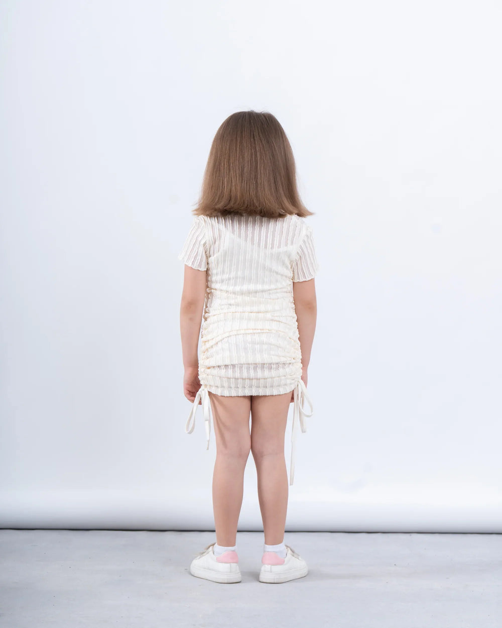 Girls’ Ribbed Ruched Dress - Venti