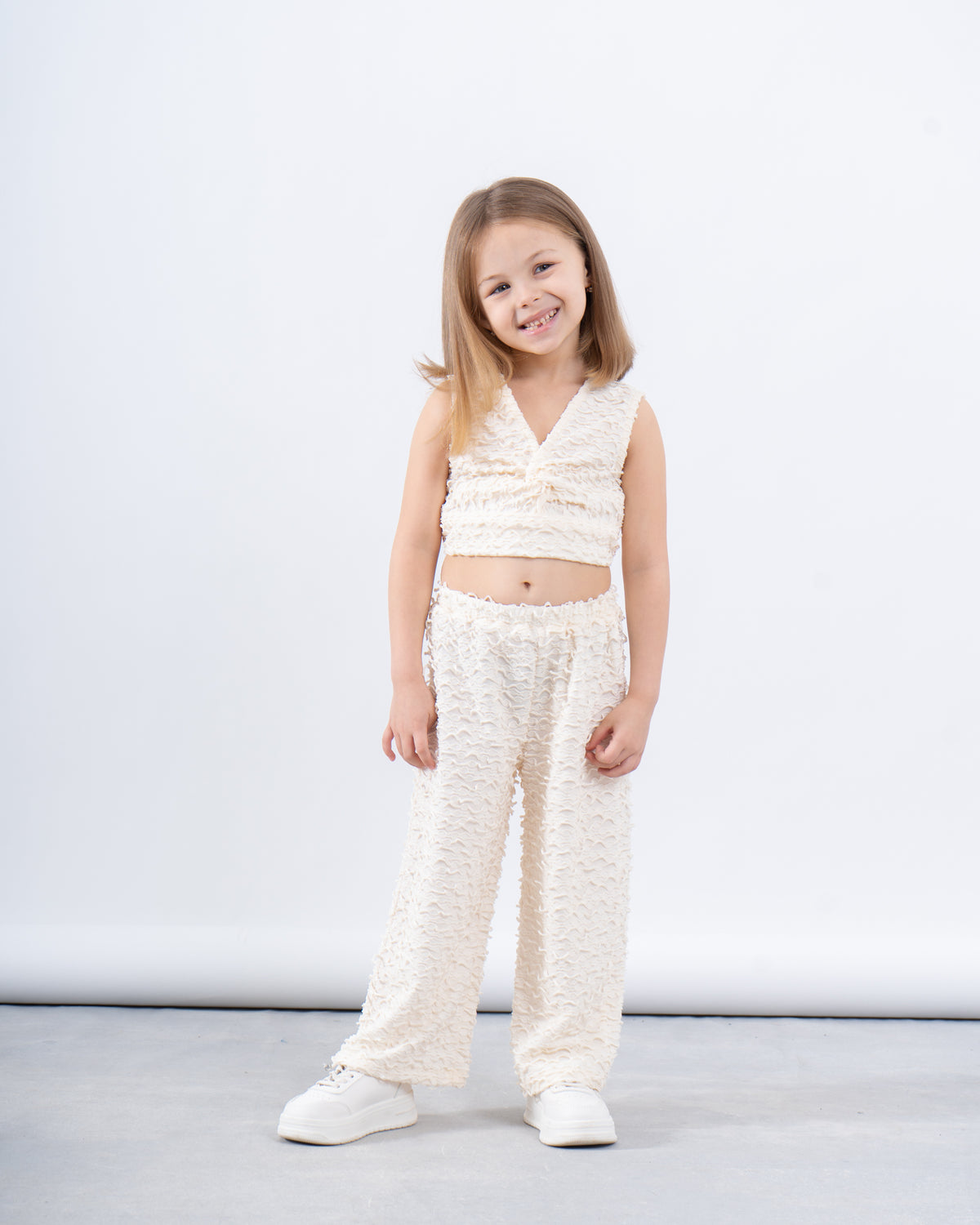 Textured Crop Top With Knot