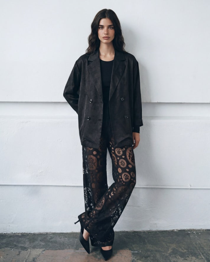 Woman Lace Wide-Leg Beach Pants