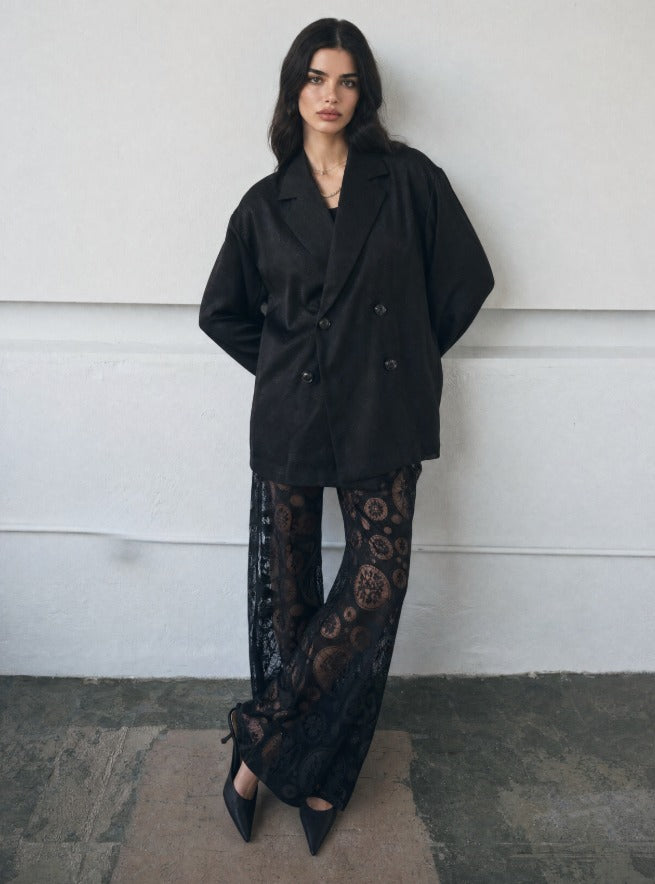 Woman Lace Wide-Leg Beach Pants