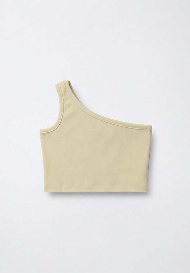 Essential One-Shoulder Ribbed Top