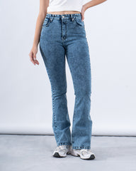 High-Rise Flared Denim Pants