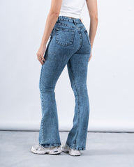 High-Rise Flared Denim Pants