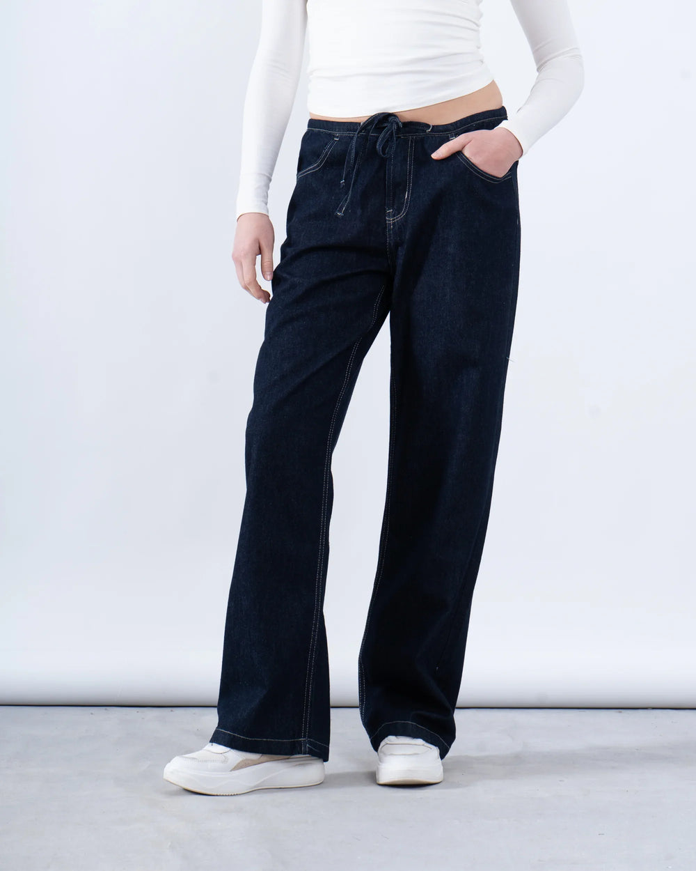 Drawstring Denim Pants - Venti