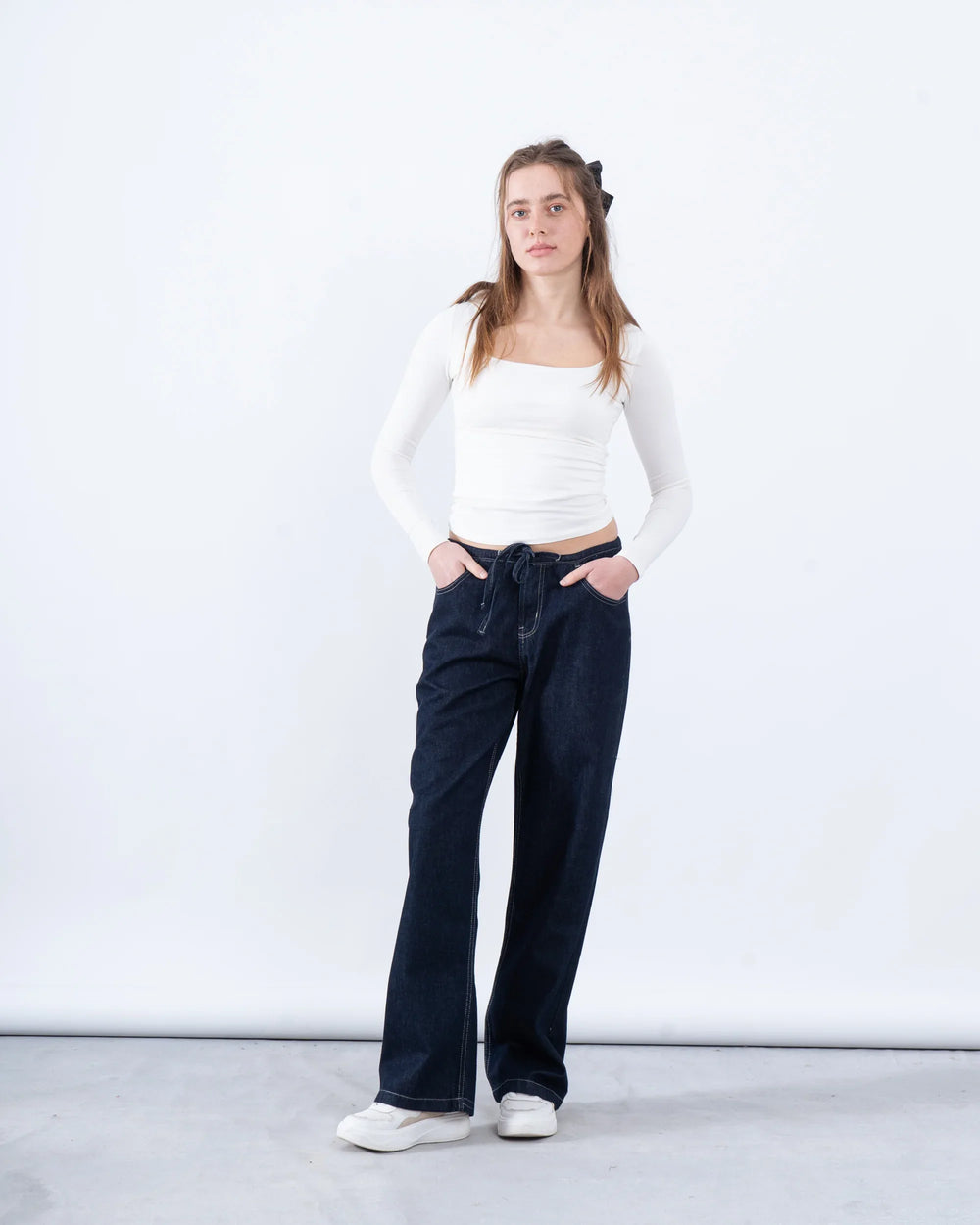 Drawstring Denim Pants - Venti