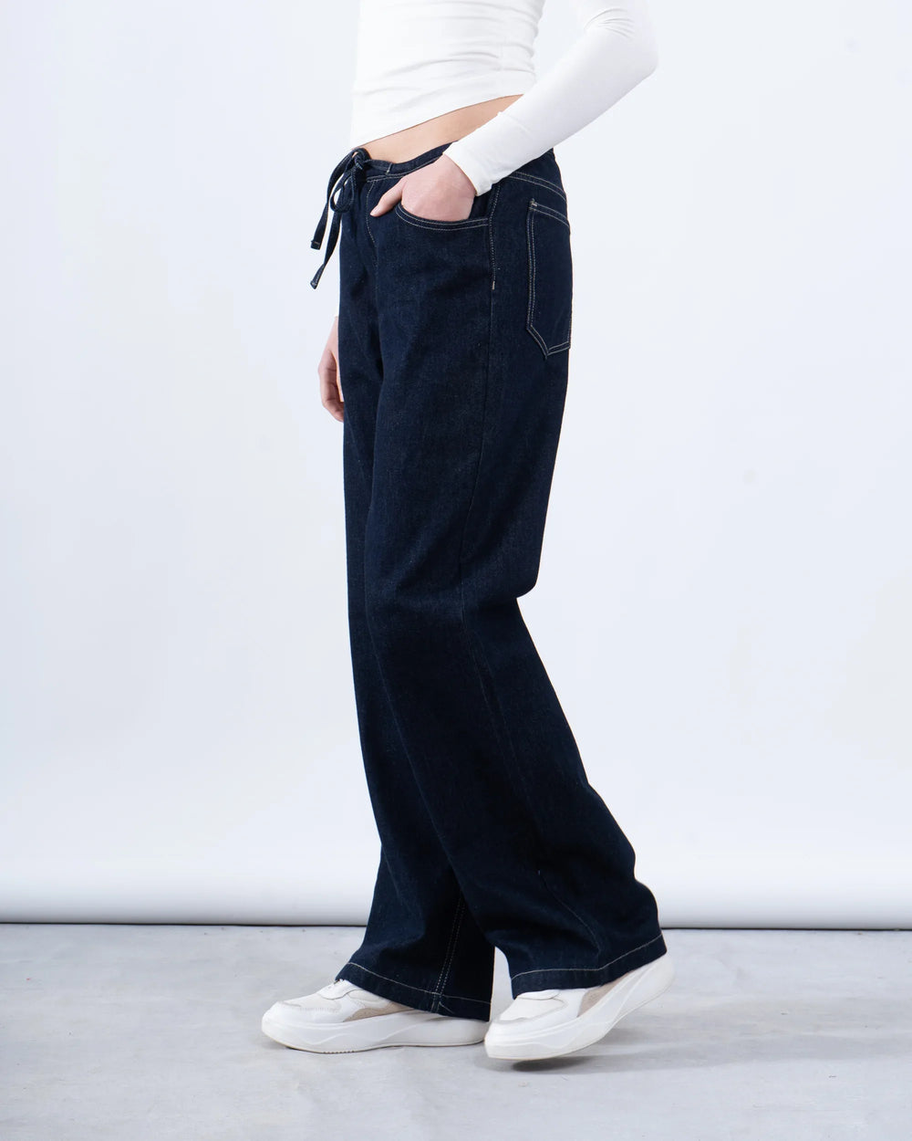 Drawstring Denim Pants - Venti