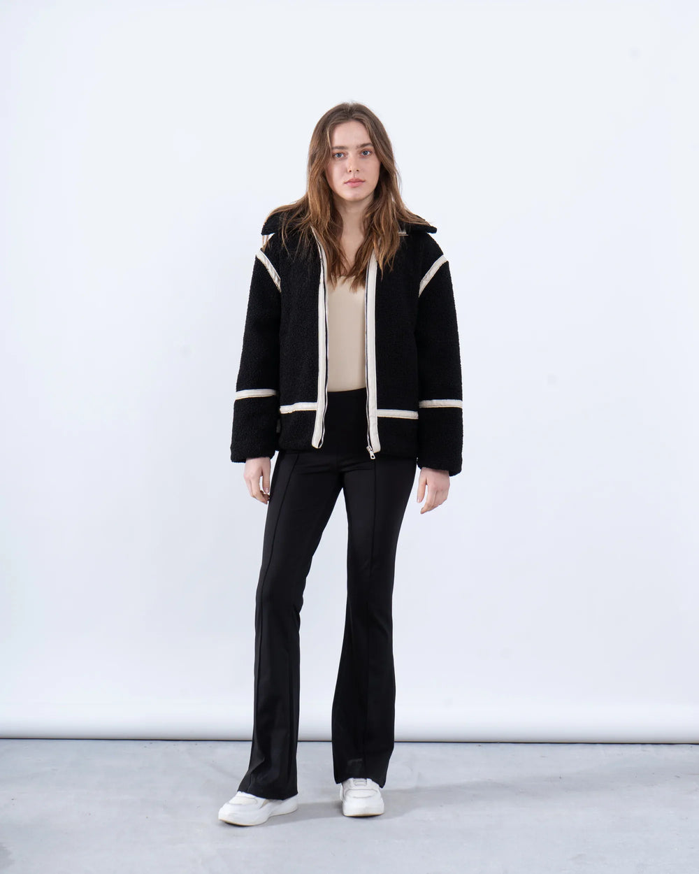 Women teddy zip up jacket - Venti