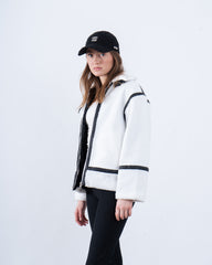 Women teddy zip up jacket