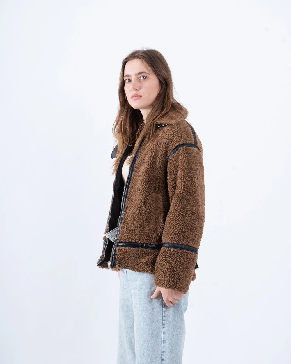 Women teddy zip up jacket - Venti