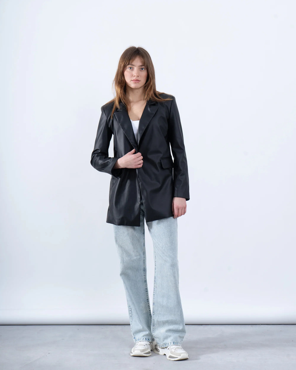 Faux Leather Blazer - Venti