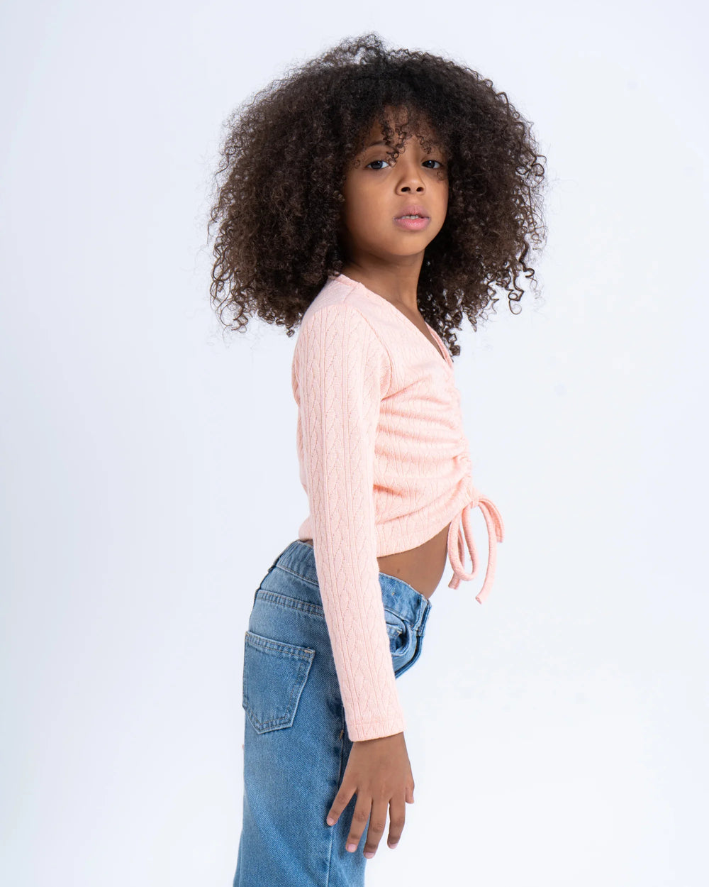 Drawstring Ruched Knit Top - Venti