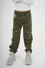 Fleece-Lined Cargo Sweatpants