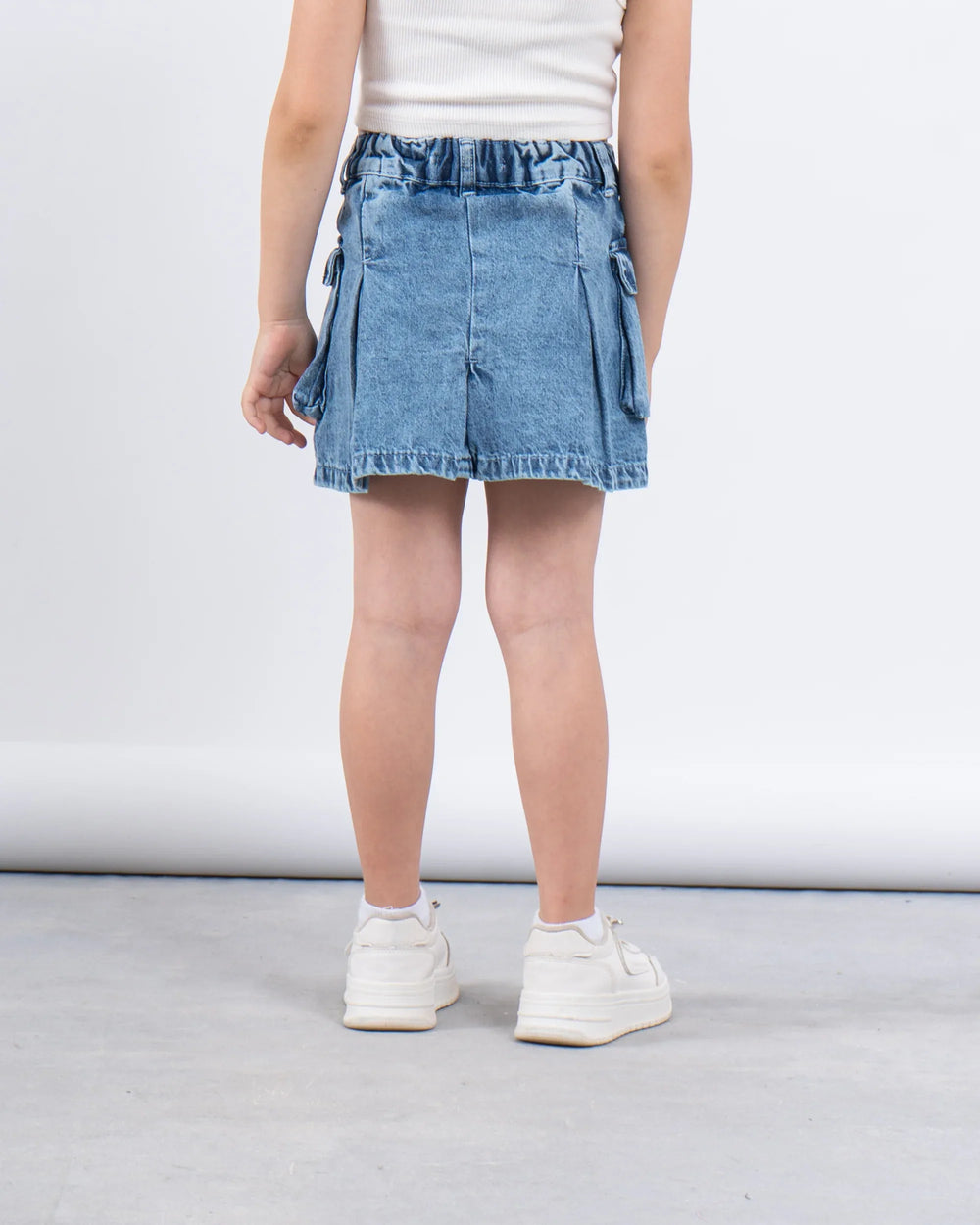 Denim Pleated Skort - Venti