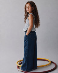 Girl sparkled denim pants