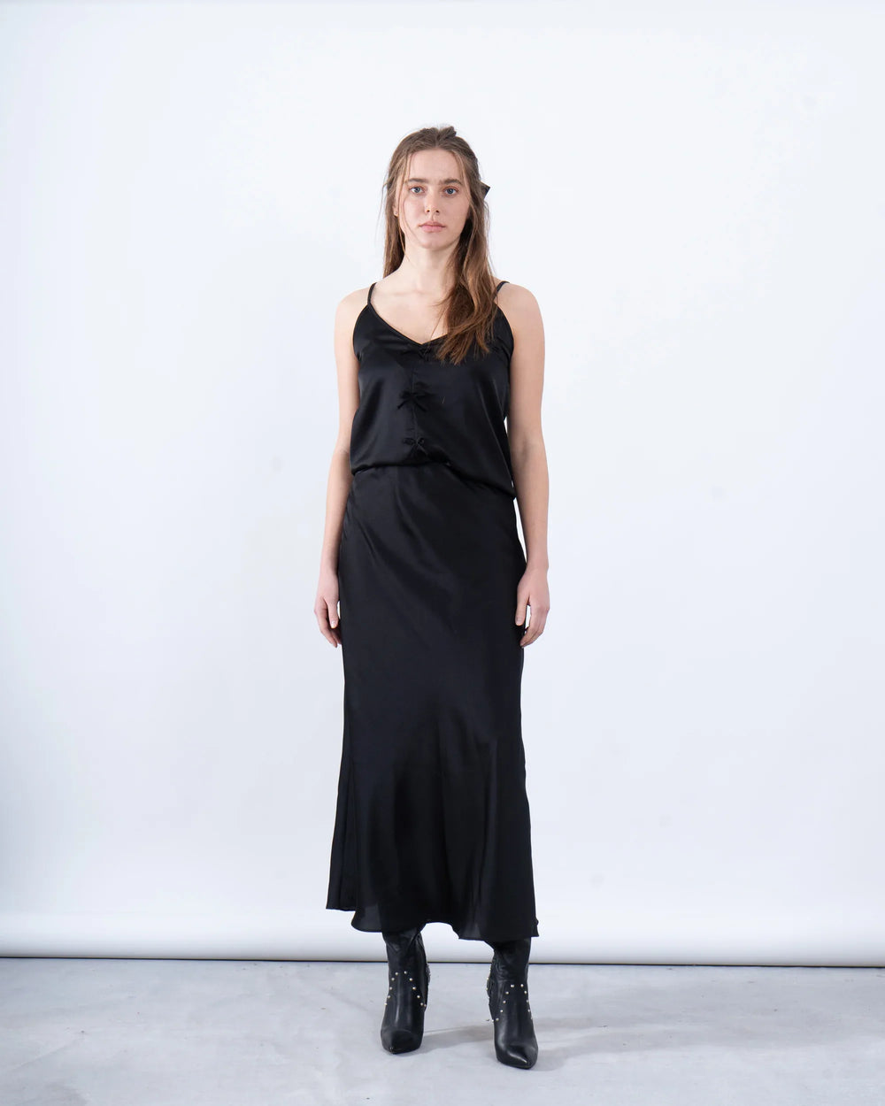 Flowy Satin Silk Maxi Skirt - Venti