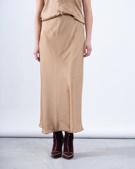 Flowy Satin Silk Maxi Skirt