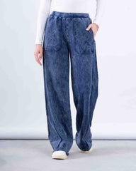 Acid-Wash Wide-Leg Pants