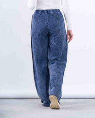Acid-Wash Wide-Leg Pants