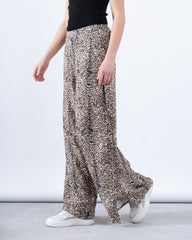 Leopard Wide-Leg Pants