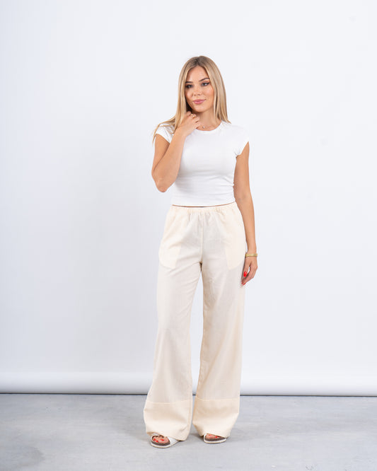Wide-Leg Linen Pants