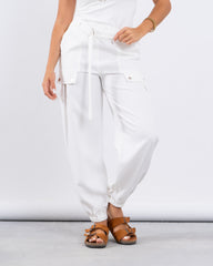 Belted Cargo Jogger Pants