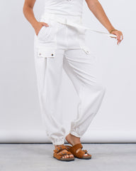 Belted Cargo Jogger Pants
