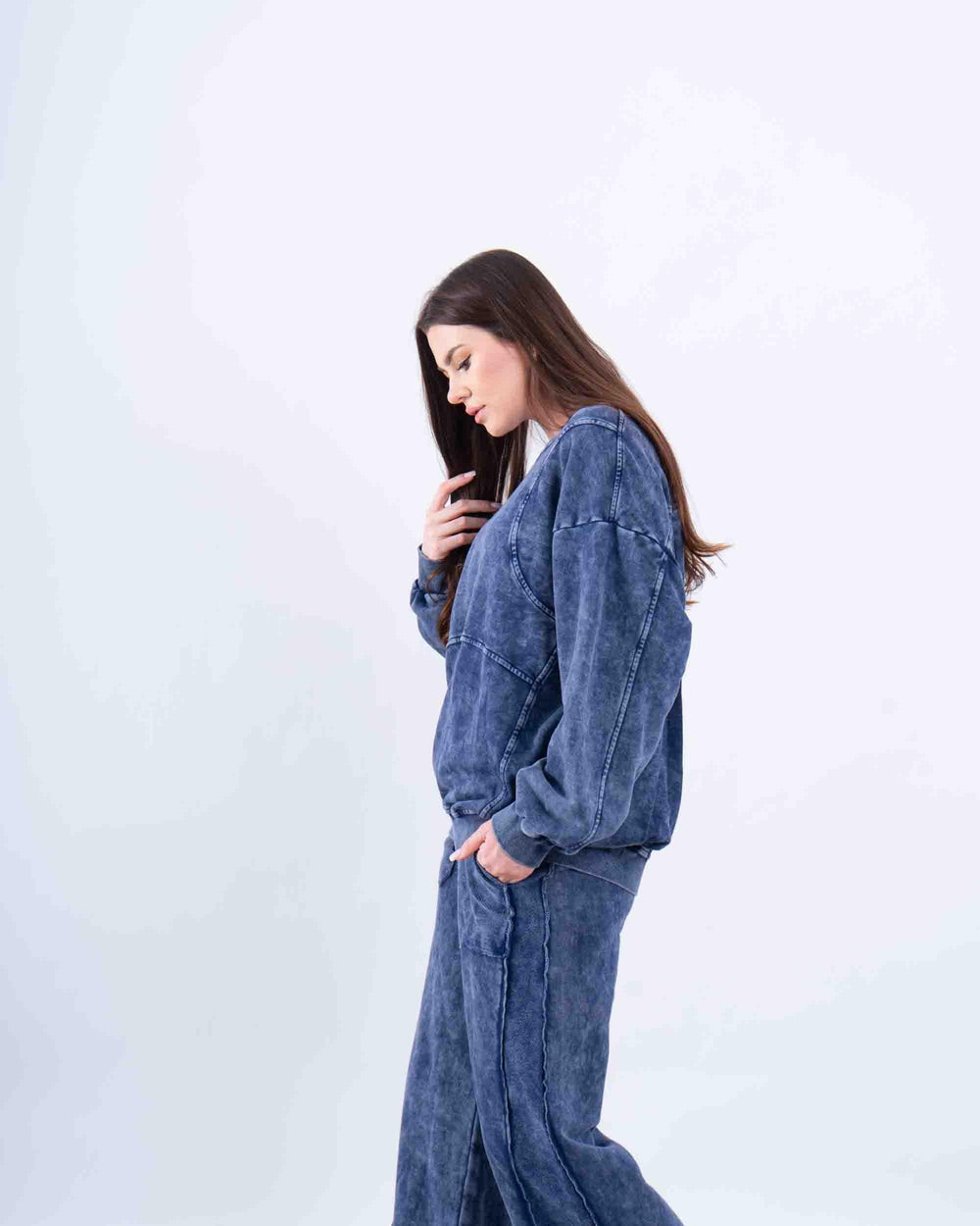 Acid Wash Oversized Sweatshirt - Venti