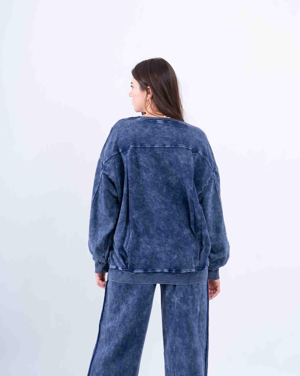 Acid Wash Oversized Sweatshirt - Venti