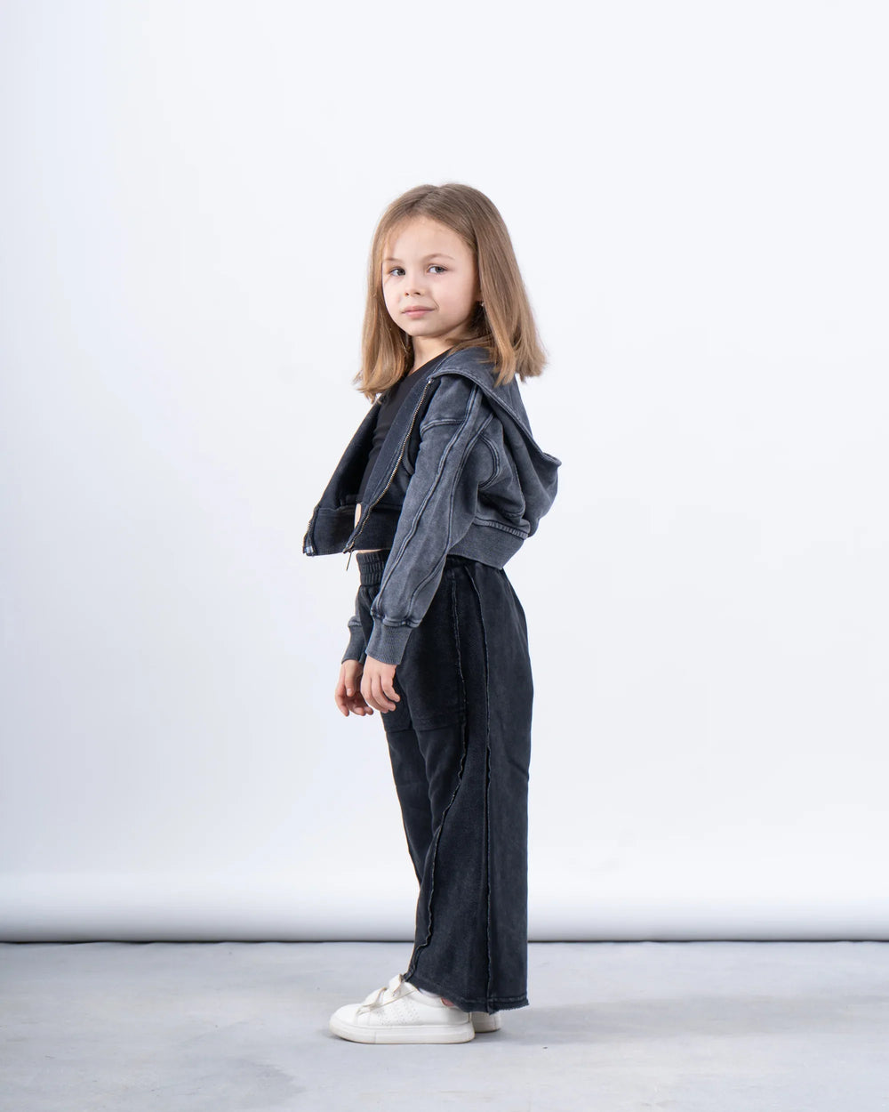 Acid-Wash Wide-Leg Pants - Venti