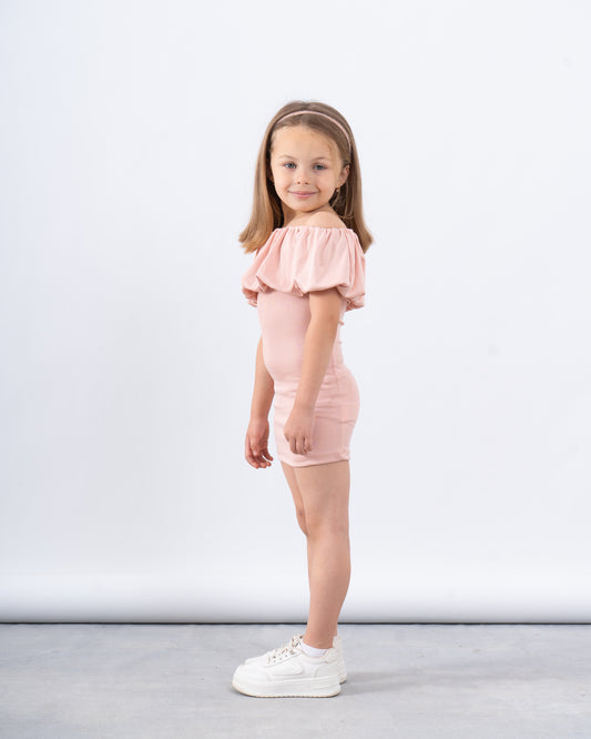 Off-Shoulder Ribbed Dress