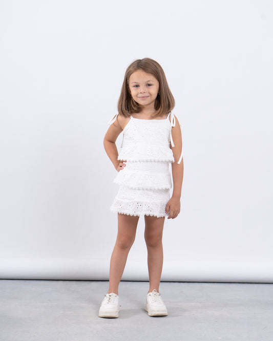 Tiered Broderie Dress