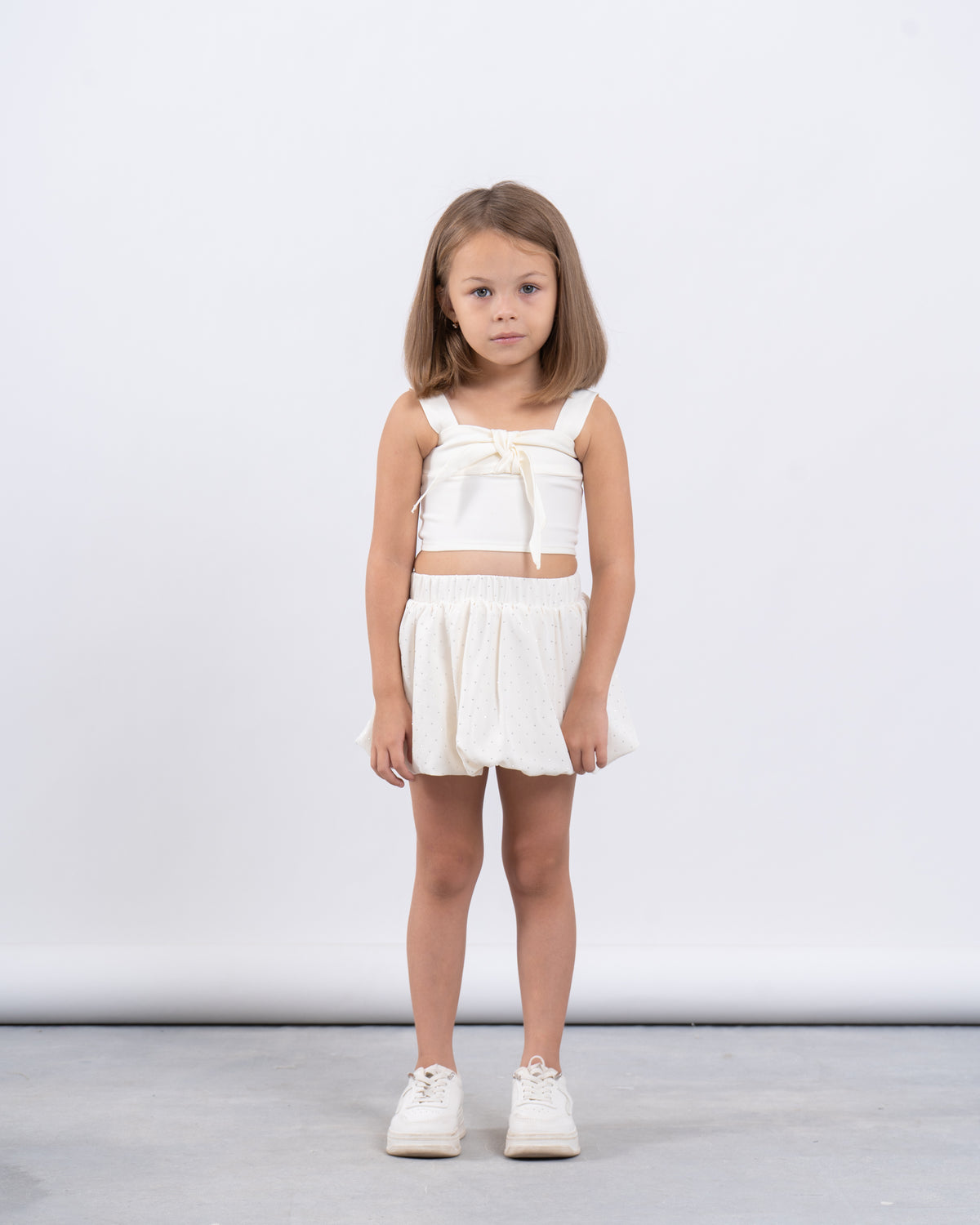 Sparkling Puffball Mini Skirt With Rhinestones