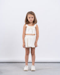 Sparkling Puffball Mini Skirt With Rhinestones