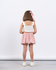 Sparkling Puffball Mini Skirt With Rhinestones