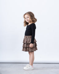 Leopard Ruffles Skirt