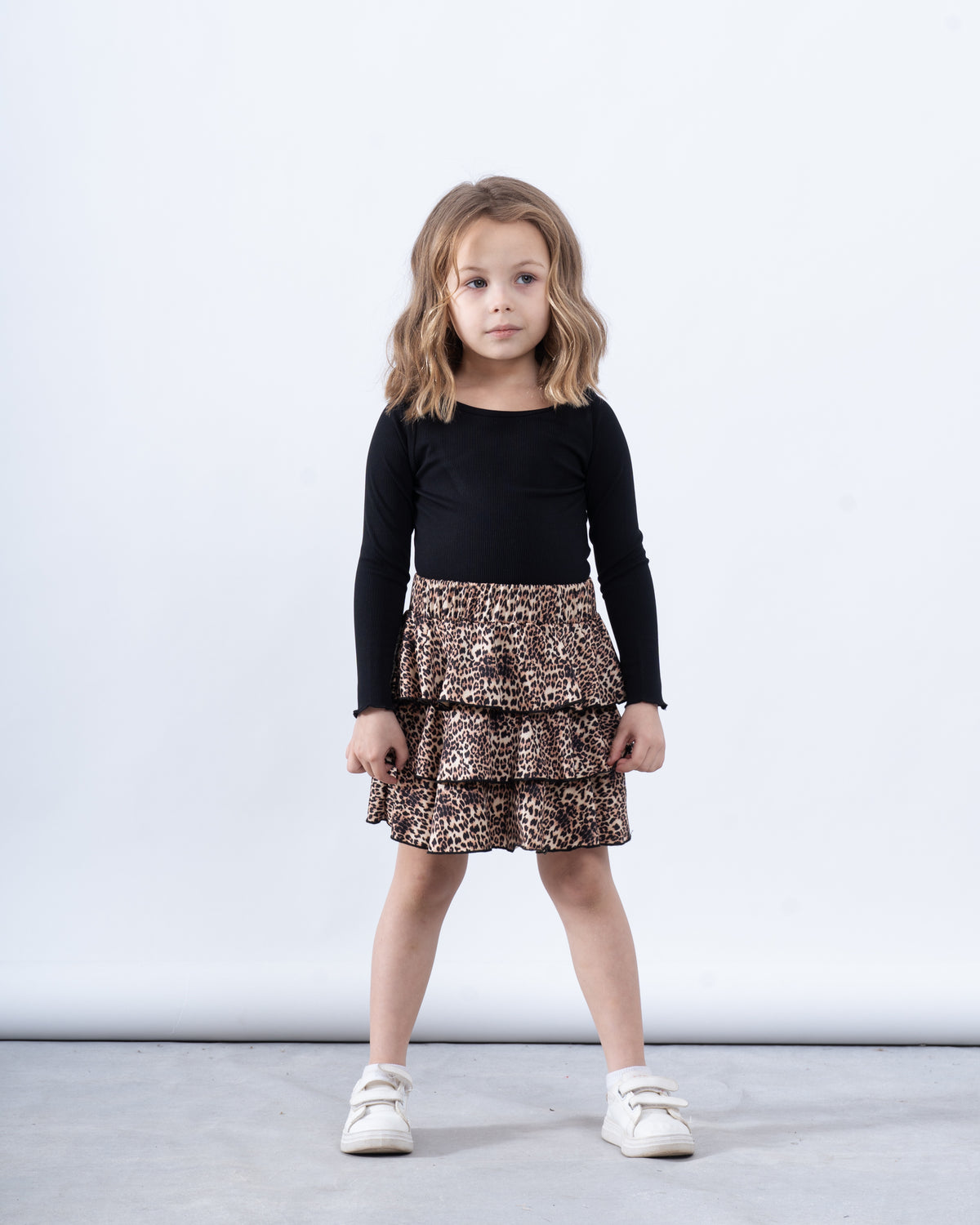 Leopard Ruffles Skirt