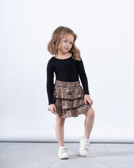 Leopard Ruffles Skirt