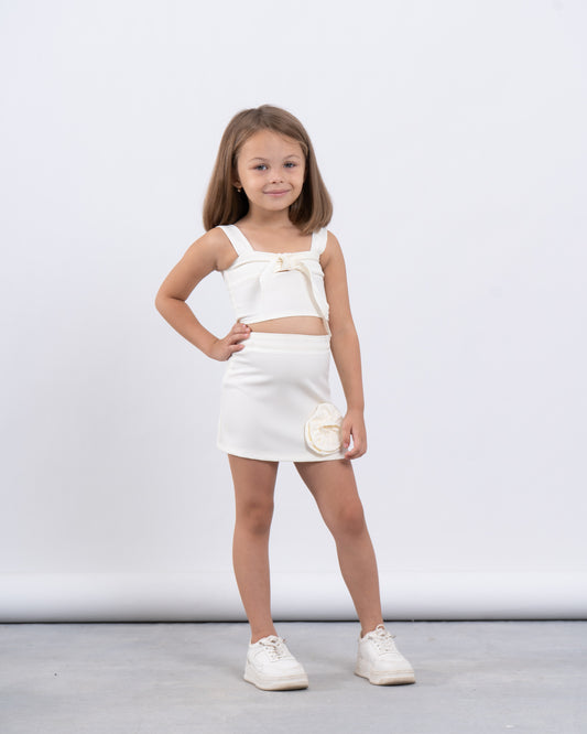 Mini Skirt With Pop-out Flower