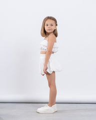 Broderie Ruffle Crop Top