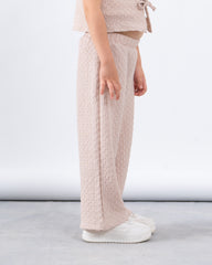 Crushed Textured Wide-Leg Pants 