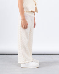 Crushed Textured Wide-Leg Pants 