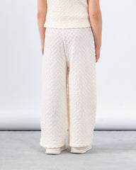 Crushed Textured Wide-Leg Pants 