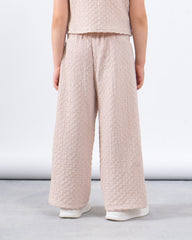Crushed Textured Wide-Leg Pants 