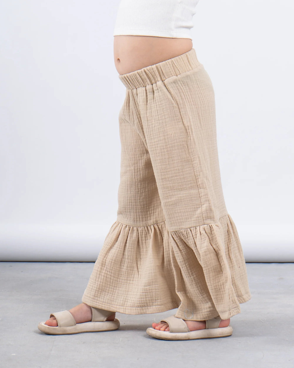 Ruffled Wide-Leg Pants - Venti