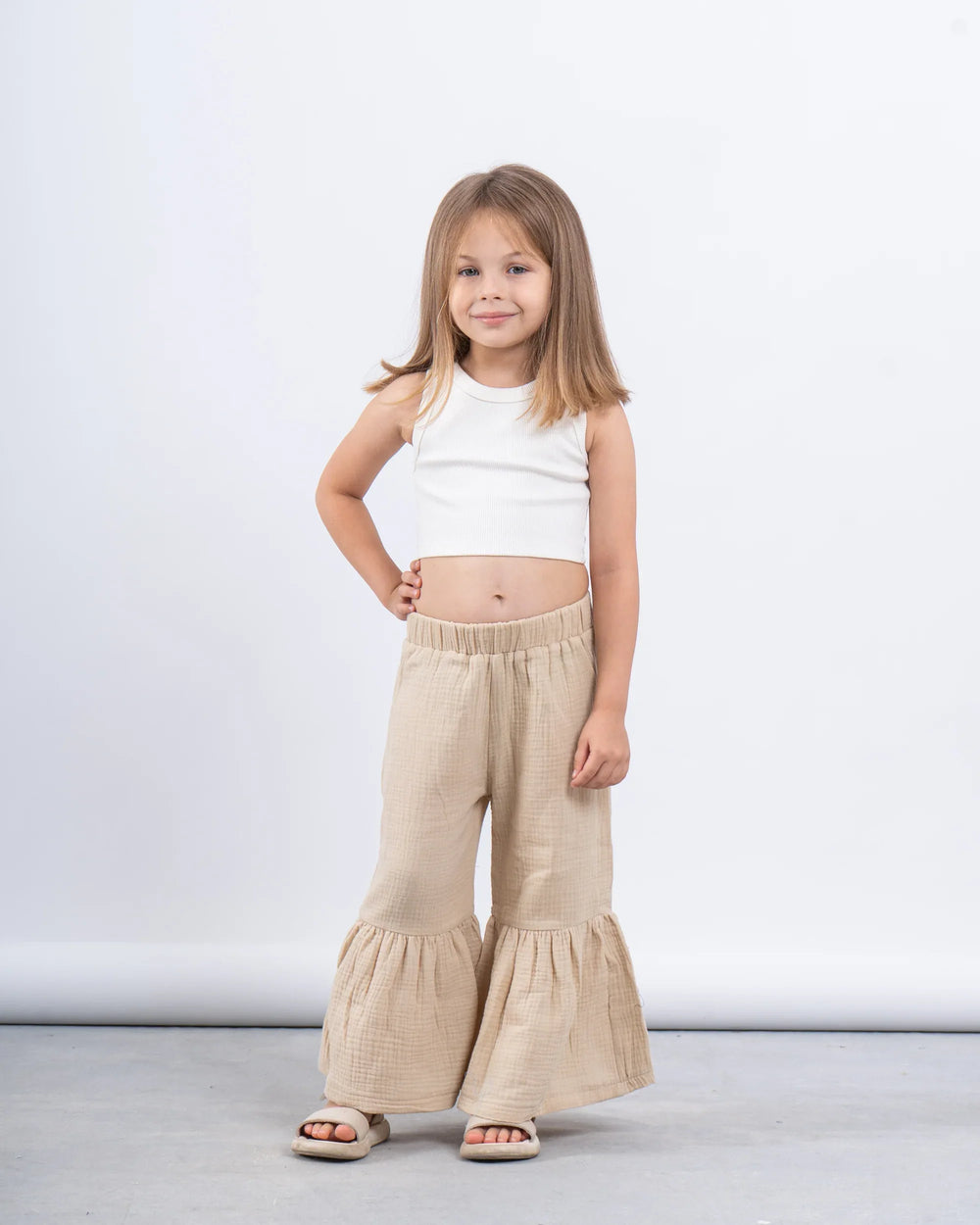 Ruffled Wide-Leg Pants - Venti
